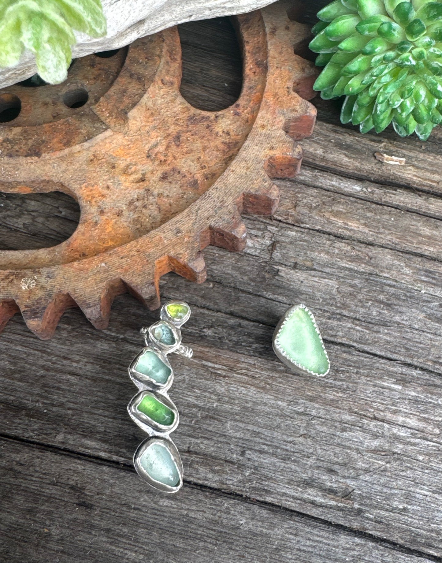 Shore Thing Cuff Earring - Sterling Silver & Sea Glass Cuff Earring