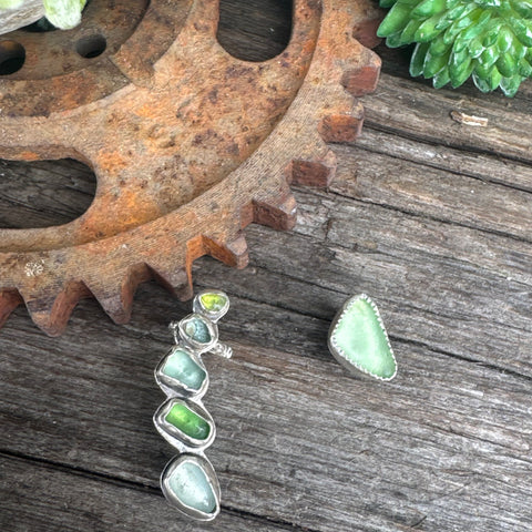 Shore Thing Cuff Earring - Sterling Silver & Sea Glass Cuff Earring