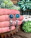 Midnight In Stockholm Earrings - Swedish Blue & Sterling Drop Earrings