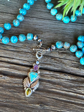 Load image into Gallery viewer, Turquoise Multi Gemstone Beaded Talisman Necklace
