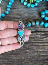 Load image into Gallery viewer, Turquoise Multi Gemstone Beaded Talisman Necklace
