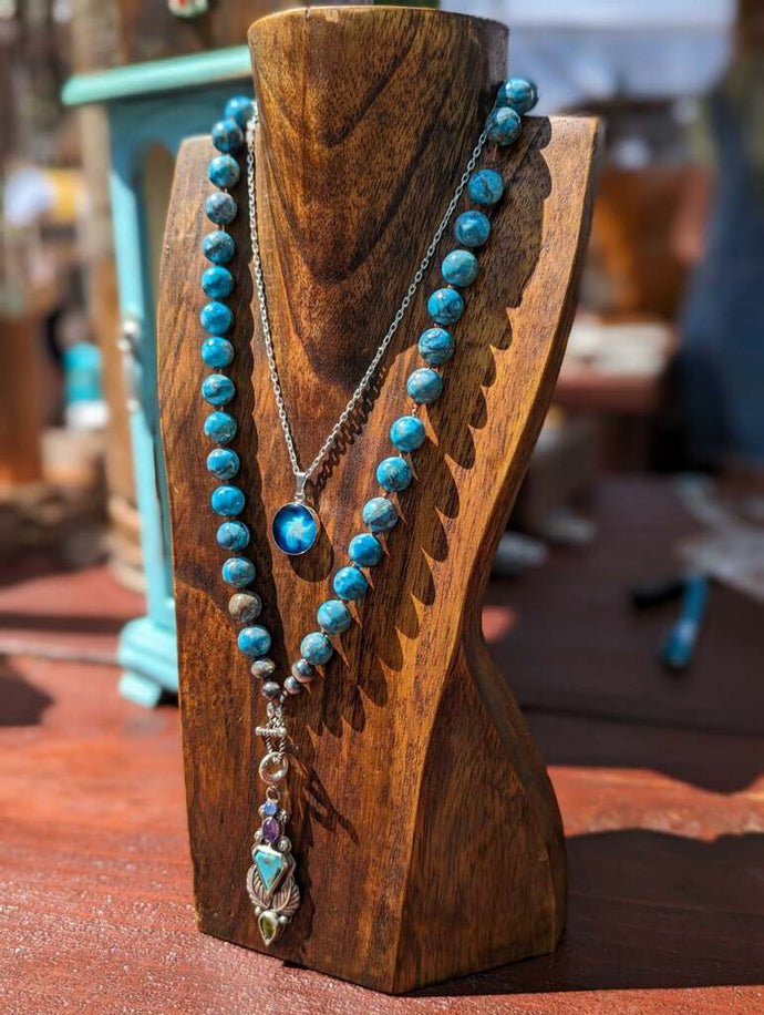 Turquoise Multi Gemstone Beaded Talisman Necklace