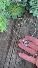 Load and play video in Gallery viewer, Garnet Garden Pendant - Sterling Silver And Garnet
