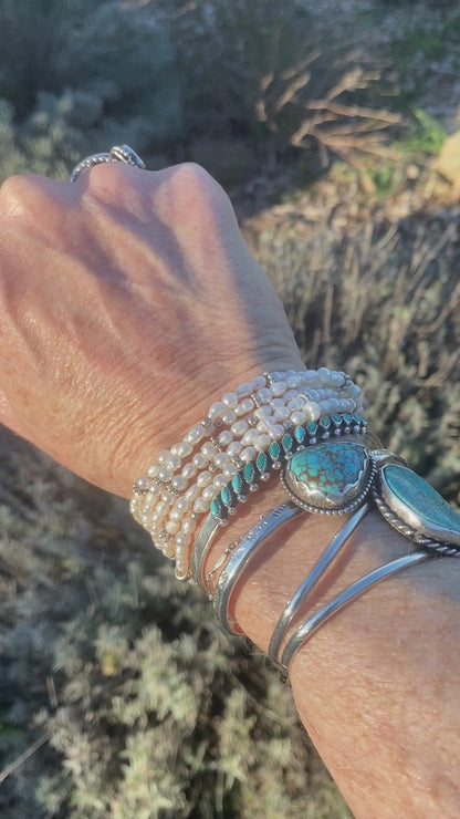 Moonlight - Freshwater Seed Pearls And Sterling Sliver Multi Strand Necklace Or Wrap Bracelet.