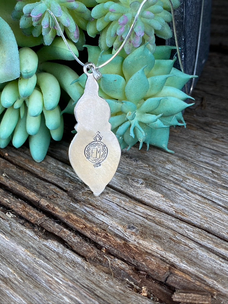 labradorite sterling snake pendant