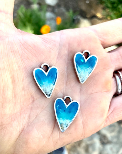 Ocean Wave Heart Pendant