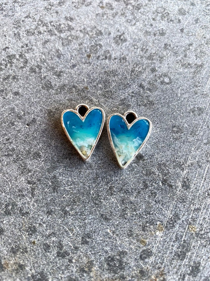 Ocean Wave Heart Pendant