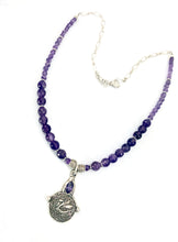 Load image into Gallery viewer, Sterling &amp; Amethyst Dragon Necklace
