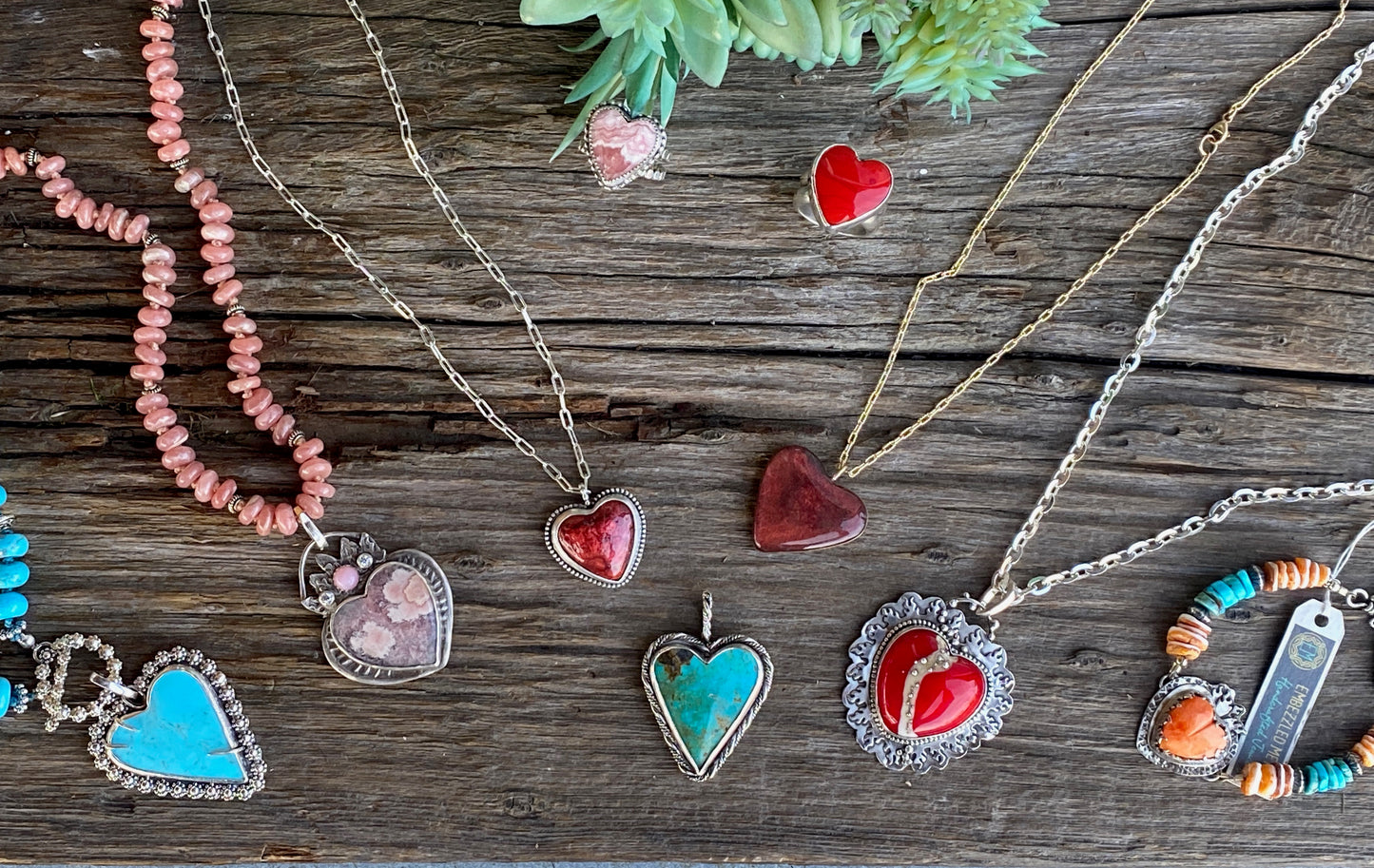 Red Hot Molten Lava Resin And Sterling Silver Heart