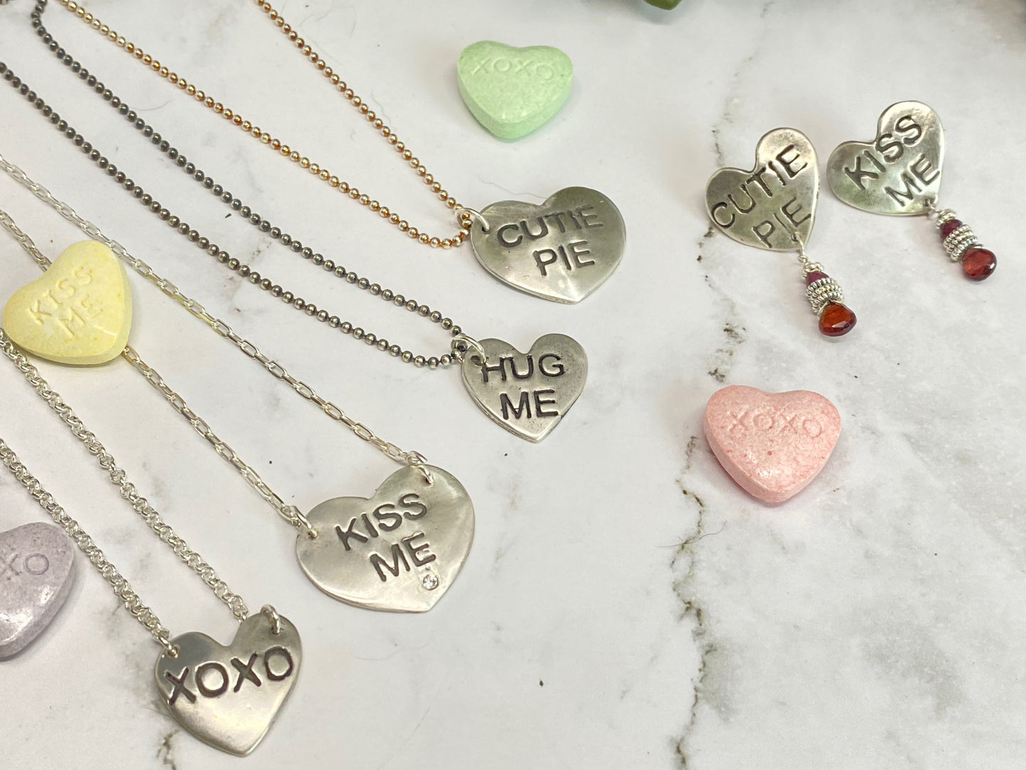 Medium Sterling Silver Sweet Tart Hearts