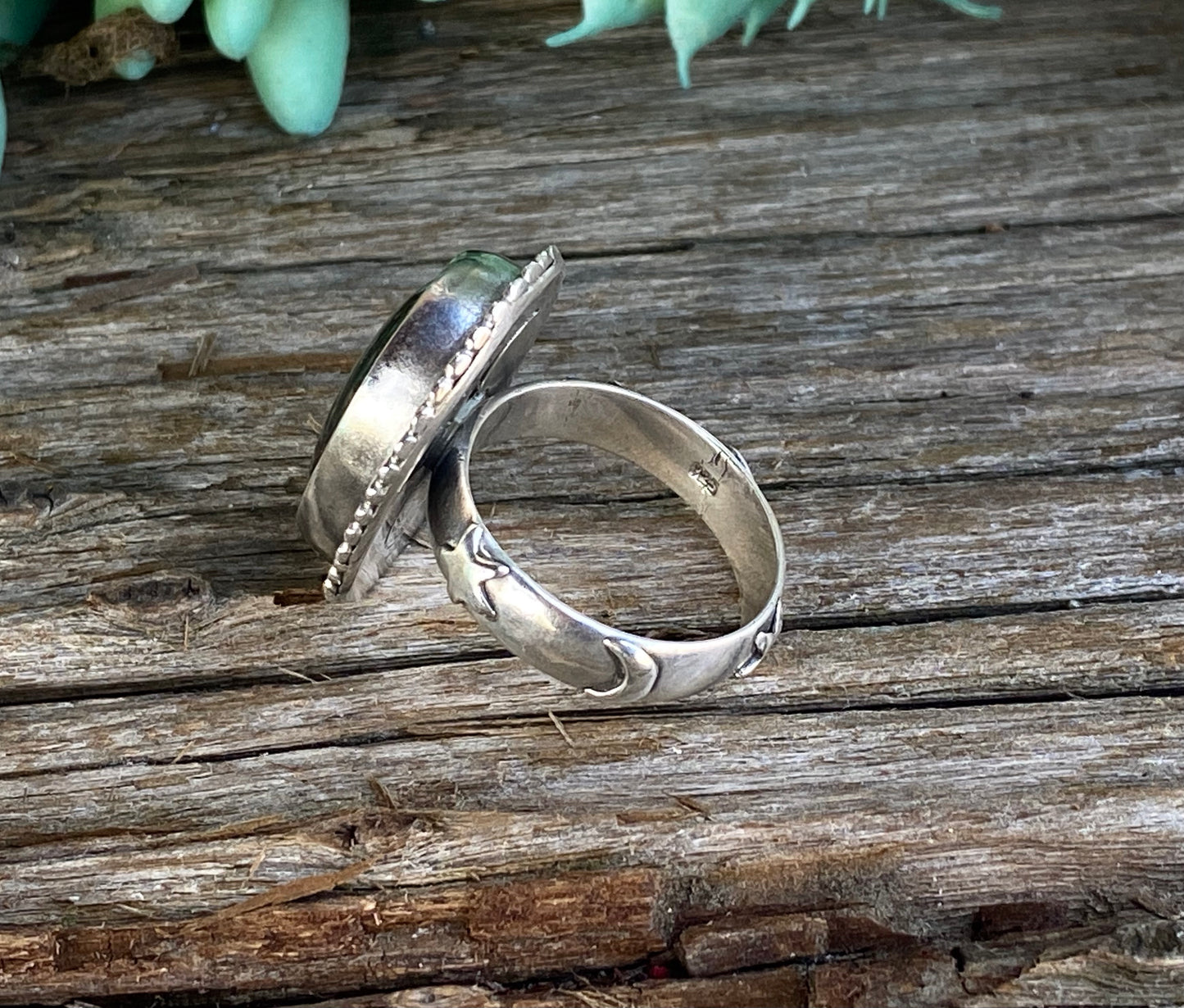 Labradorite And Sterling Silver Celestial Ring