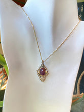 Load image into Gallery viewer, Beautiful Faceted Rose Cut Pink Sapphire In Sterling Silver And 14K Gold Filled
