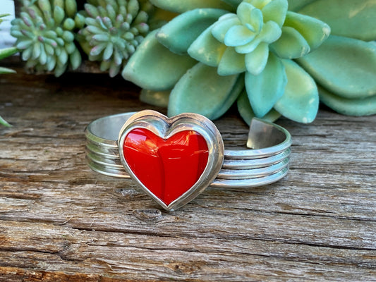 Rosarita And Sterling Silver Cuff Bracelet