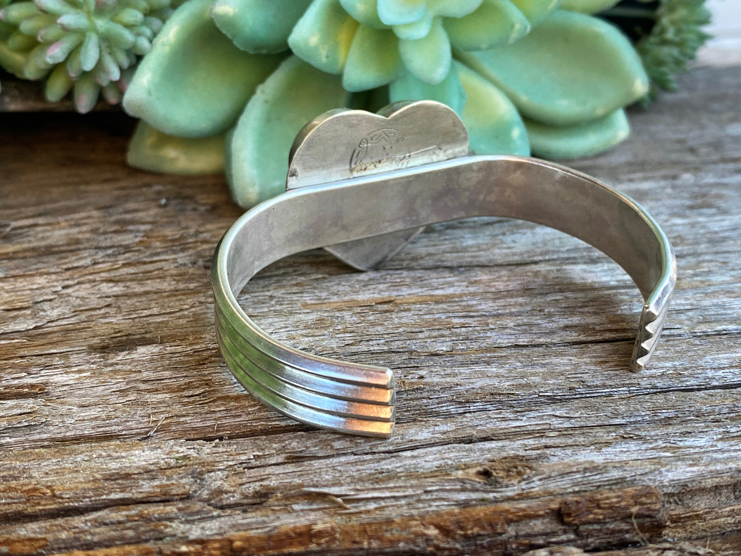 Rosarita And Sterling Silver Cuff Bracelet