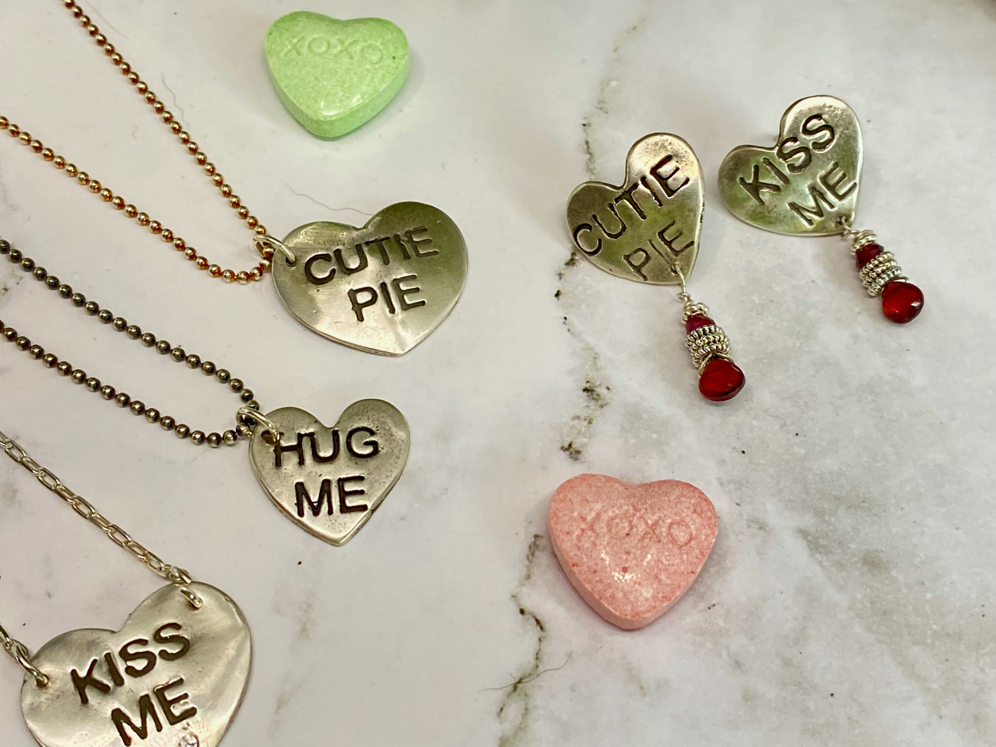 Medium Sterling Silver Sweet Tart Hearts