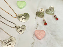 Load image into Gallery viewer, Sweet Tart Heart Earrings With Garnet Drops
