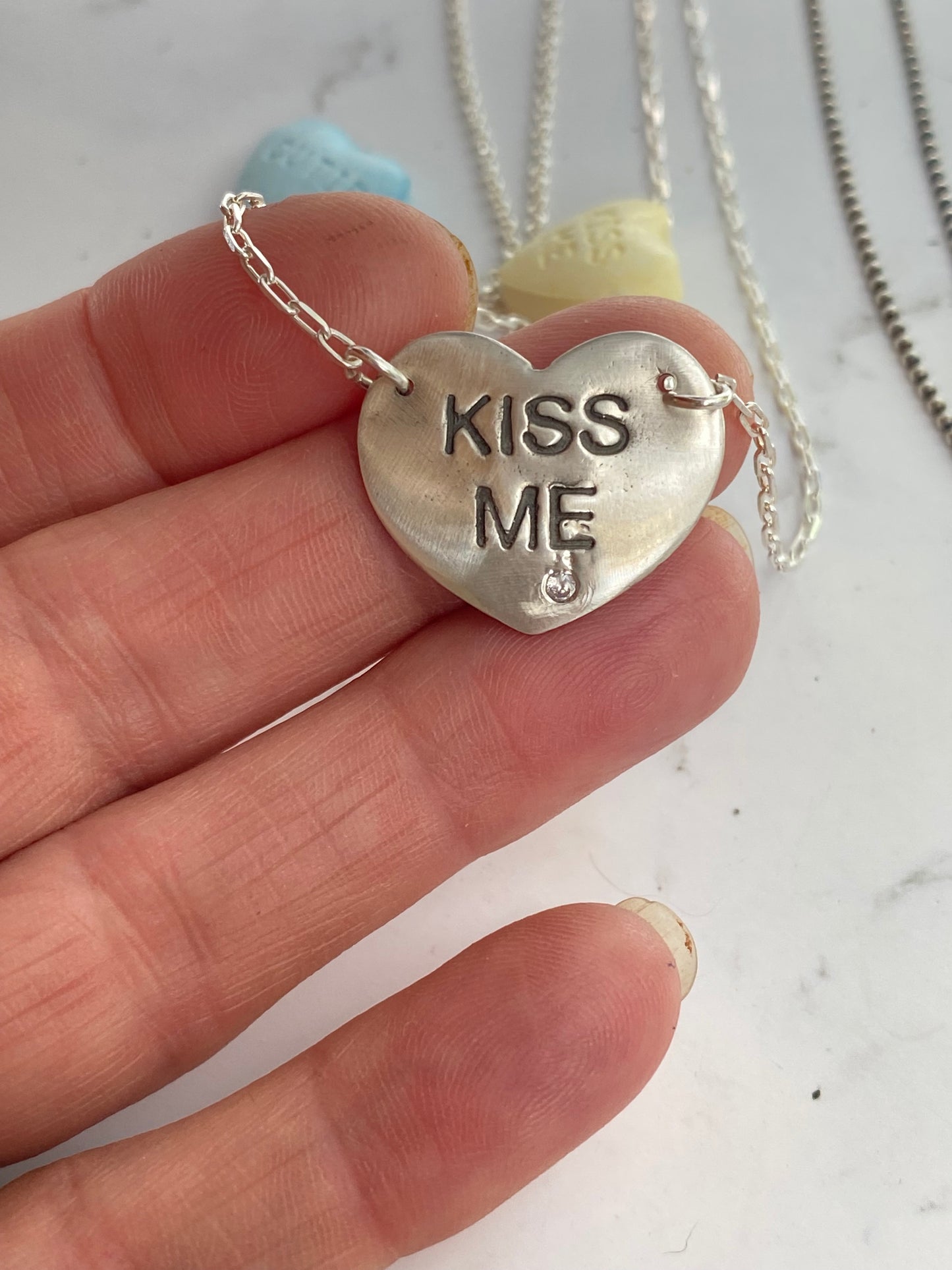 Medium Sterling Silver Sweet Tart Hearts