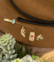 Load image into Gallery viewer, Gold Bronze And Gemstone Hat Pins, Scarf Pins And Tie Tacks
