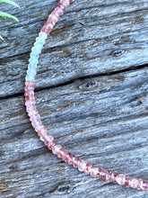 Load image into Gallery viewer, Pink Tourmaline And Rainbow Moonstone Faceted Gemstone Necklace
