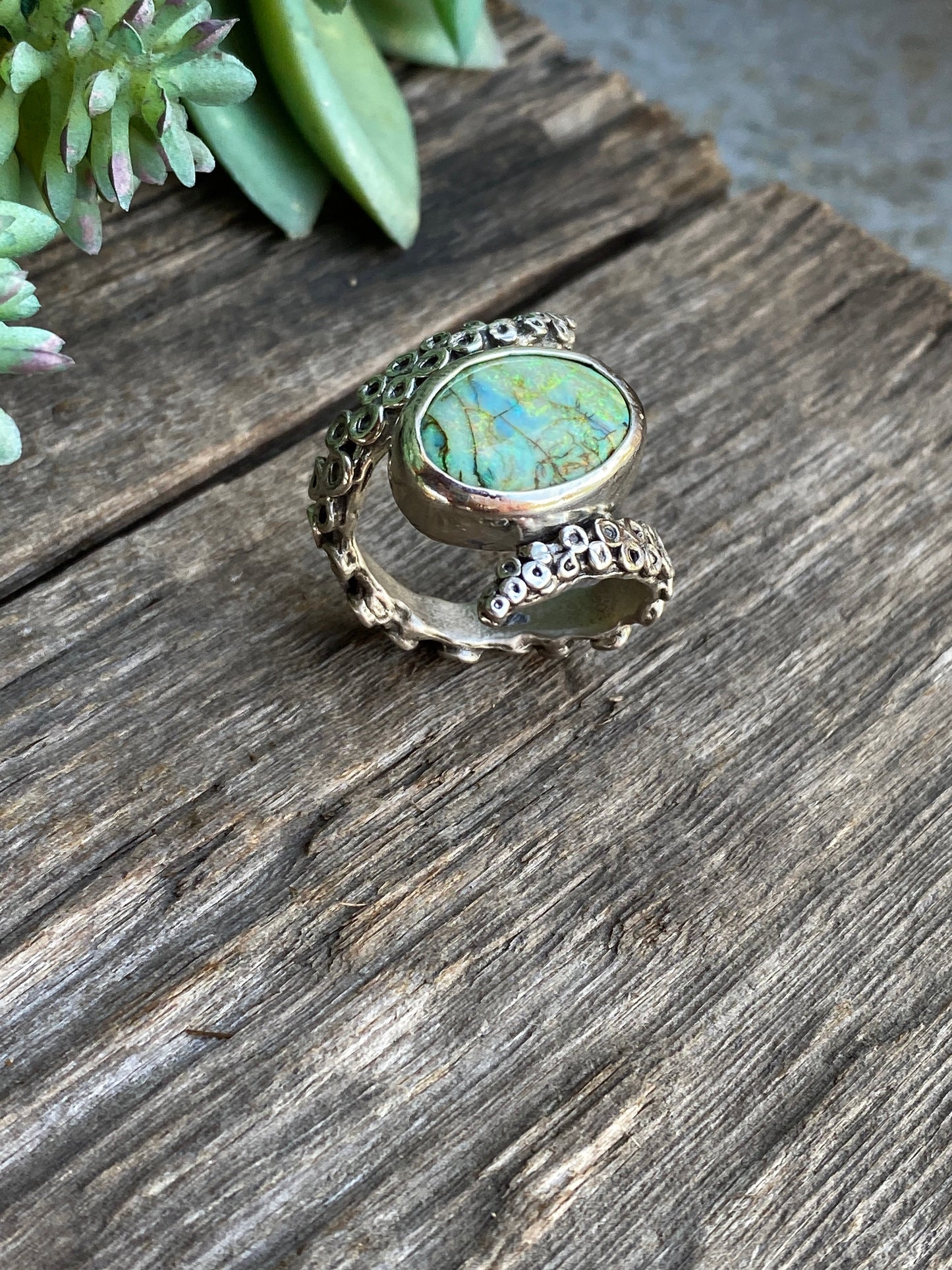 Monarch Opal Octopus Ring