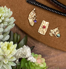 Load image into Gallery viewer, Gold Bronze And Gemstone Hat Pins, Scarf Pins And Tie Tacks
