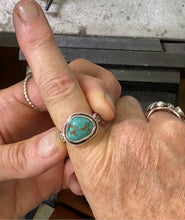 Load image into Gallery viewer, Kingman Turquoise and Sterling Silver Ring
