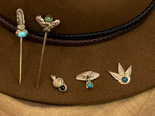 Load image into Gallery viewer, Gold Bronze And Gemstone Hat Pins, Scarf Pins And Tie Tacks
