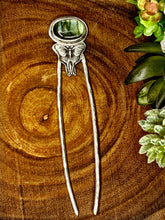 Load image into Gallery viewer, Hair Sticks -Sterling Silver And Labradorite Luna Moth

