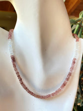 Load image into Gallery viewer, Pink Tourmaline And Rainbow Moonstone Faceted Gemstone Necklace
