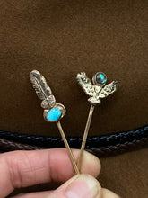 Load image into Gallery viewer, Gold Bronze And Gemstone Hat Pins, Scarf Pins And Tie Tacks
