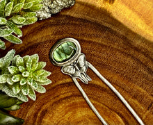 Load image into Gallery viewer, Hair Sticks -Sterling Silver And Labradorite Luna Moth

